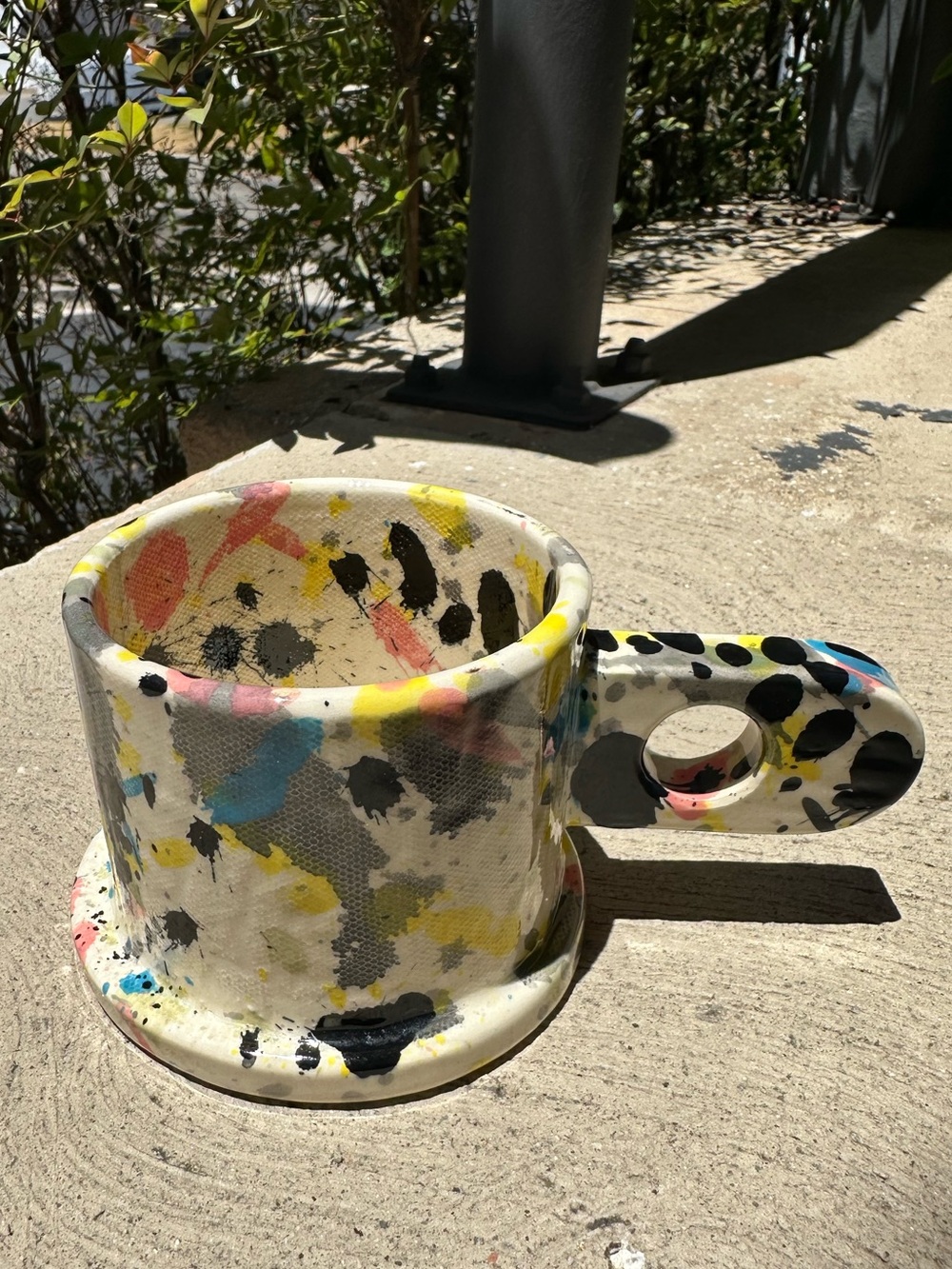 Peter Shire One of a kind splatter mug
